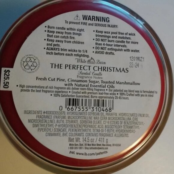 Bath & Body Works Scented Candle 3 Wicks Red New Unused Retail Price $25.50 - Picture 3 of 5